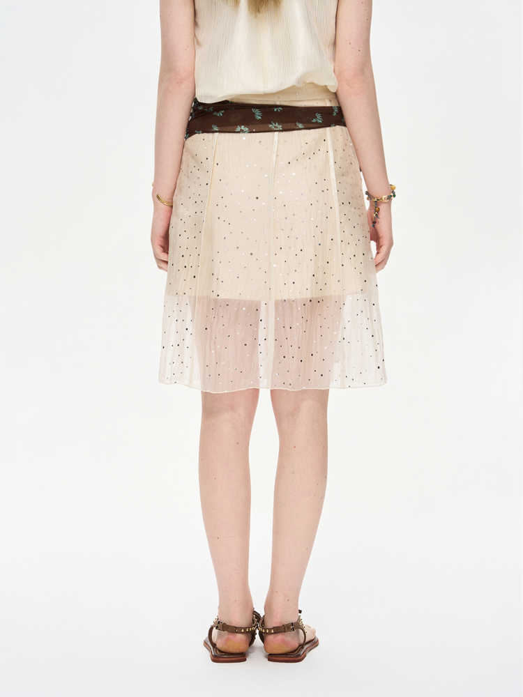 Silk Scarf Polka Dot Skirt