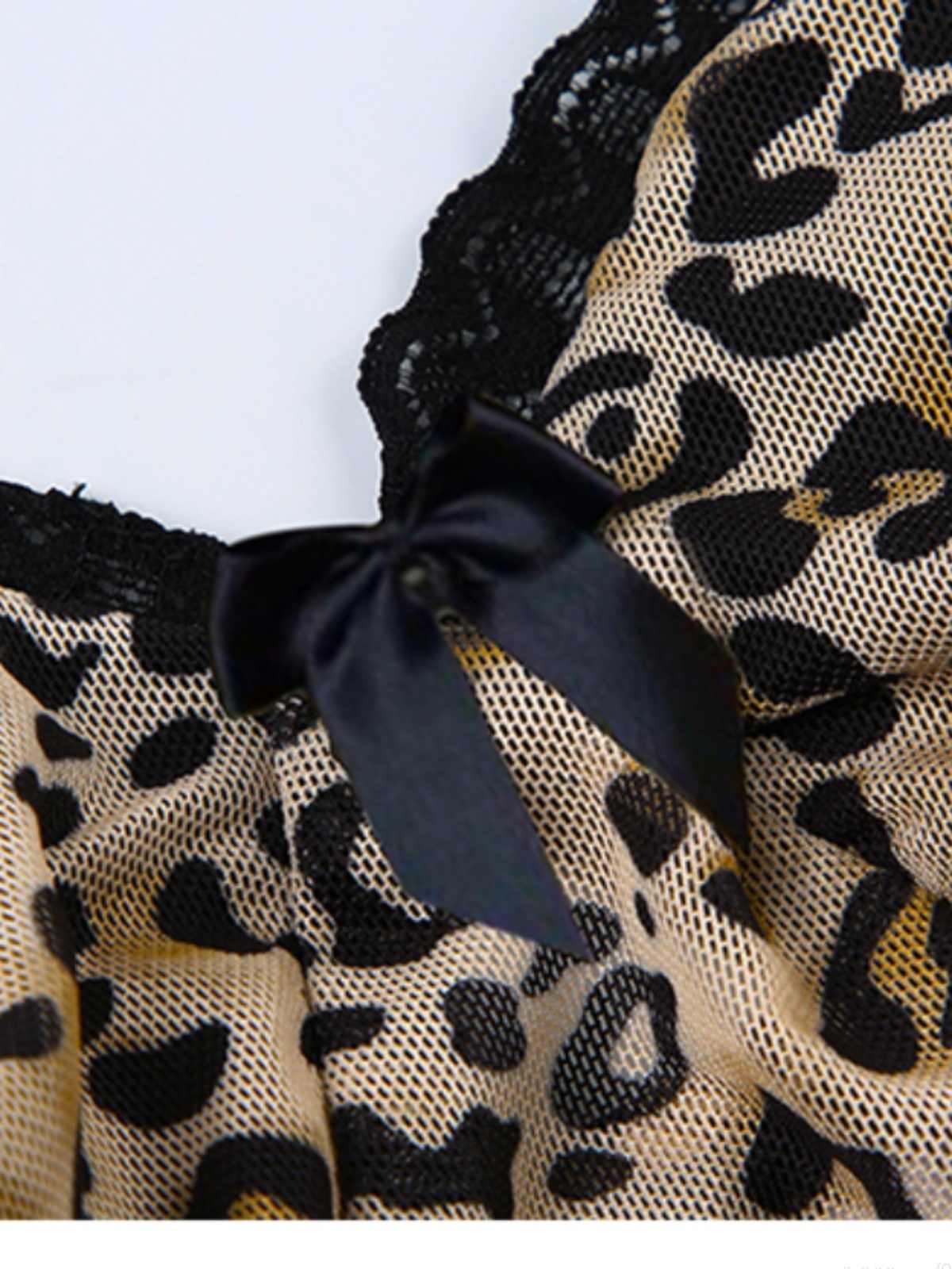 Y2K Mesh Leopard Tank Top
