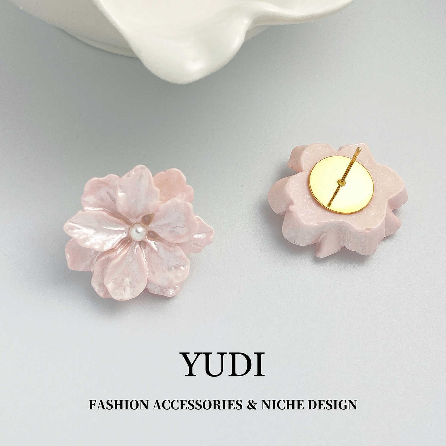 Fairy Pink Flower Earrings