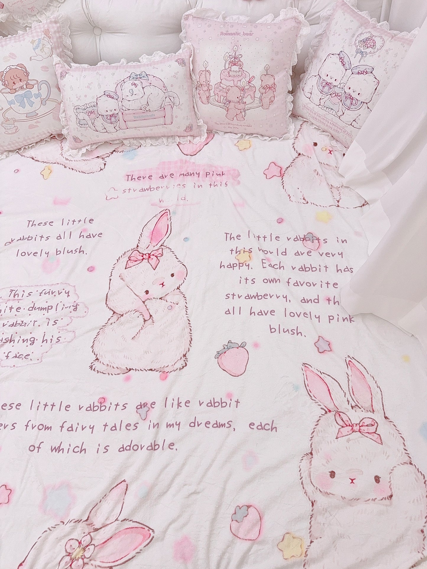 kawaii rabbit blanket