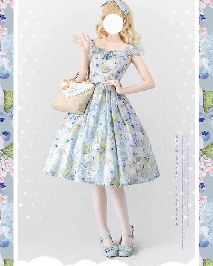 Vintage Lolita JSK Dress Summer Thin Dress