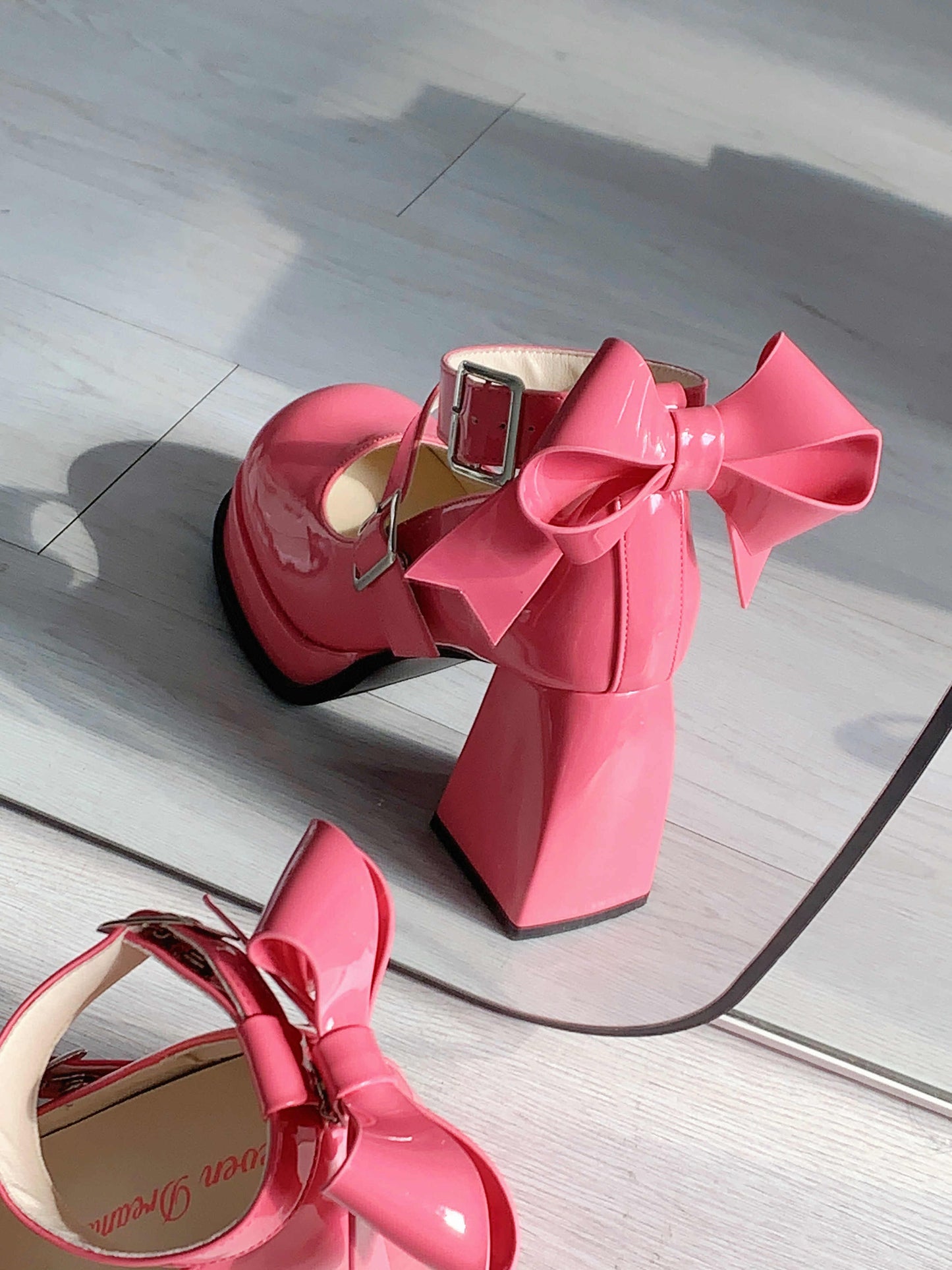 Cute Bow Mary Jane High Heels