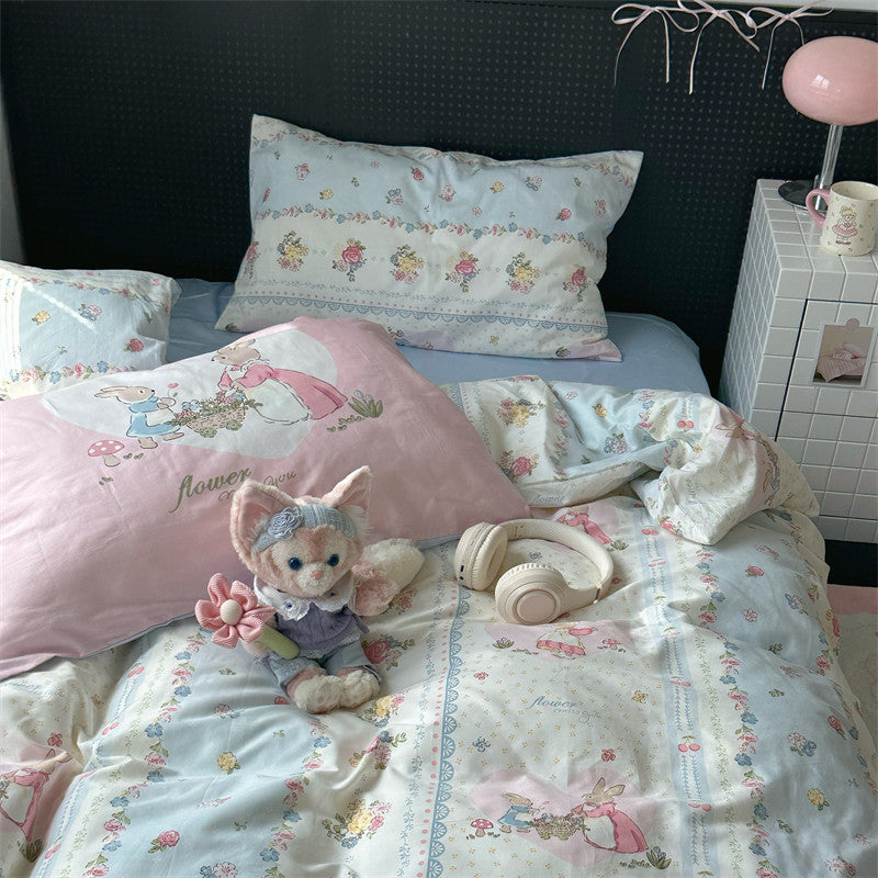 cute cotton sheets four-piece set