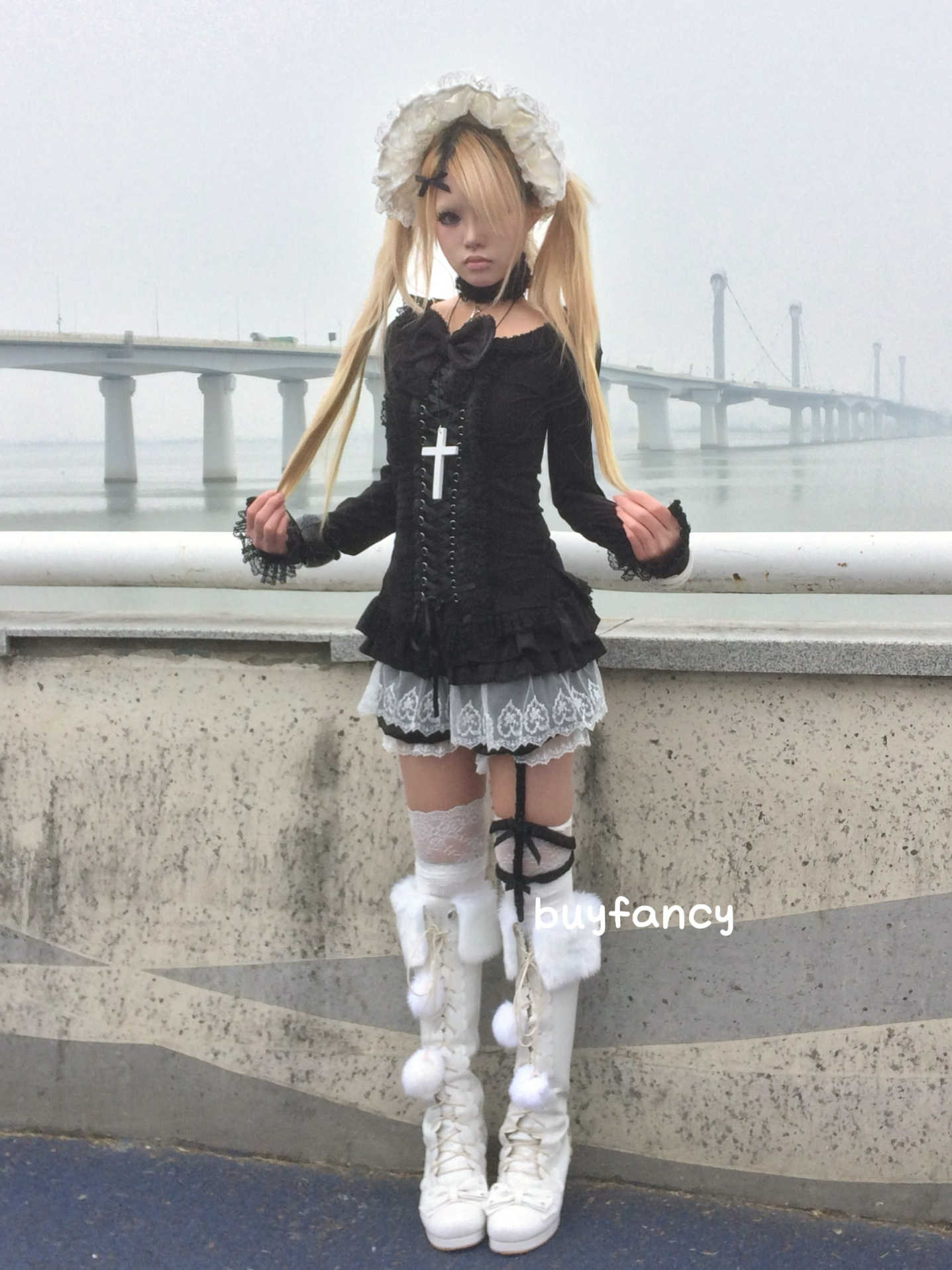 Japanese Lolita Furry Boots