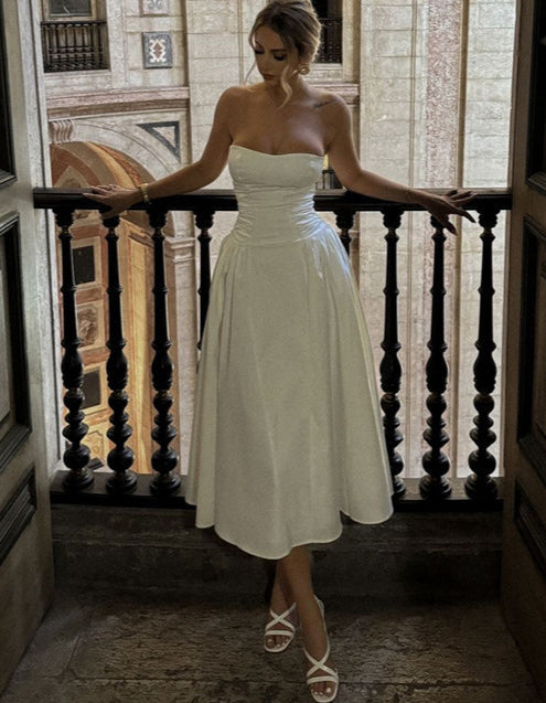French Tube Top Corset Dress