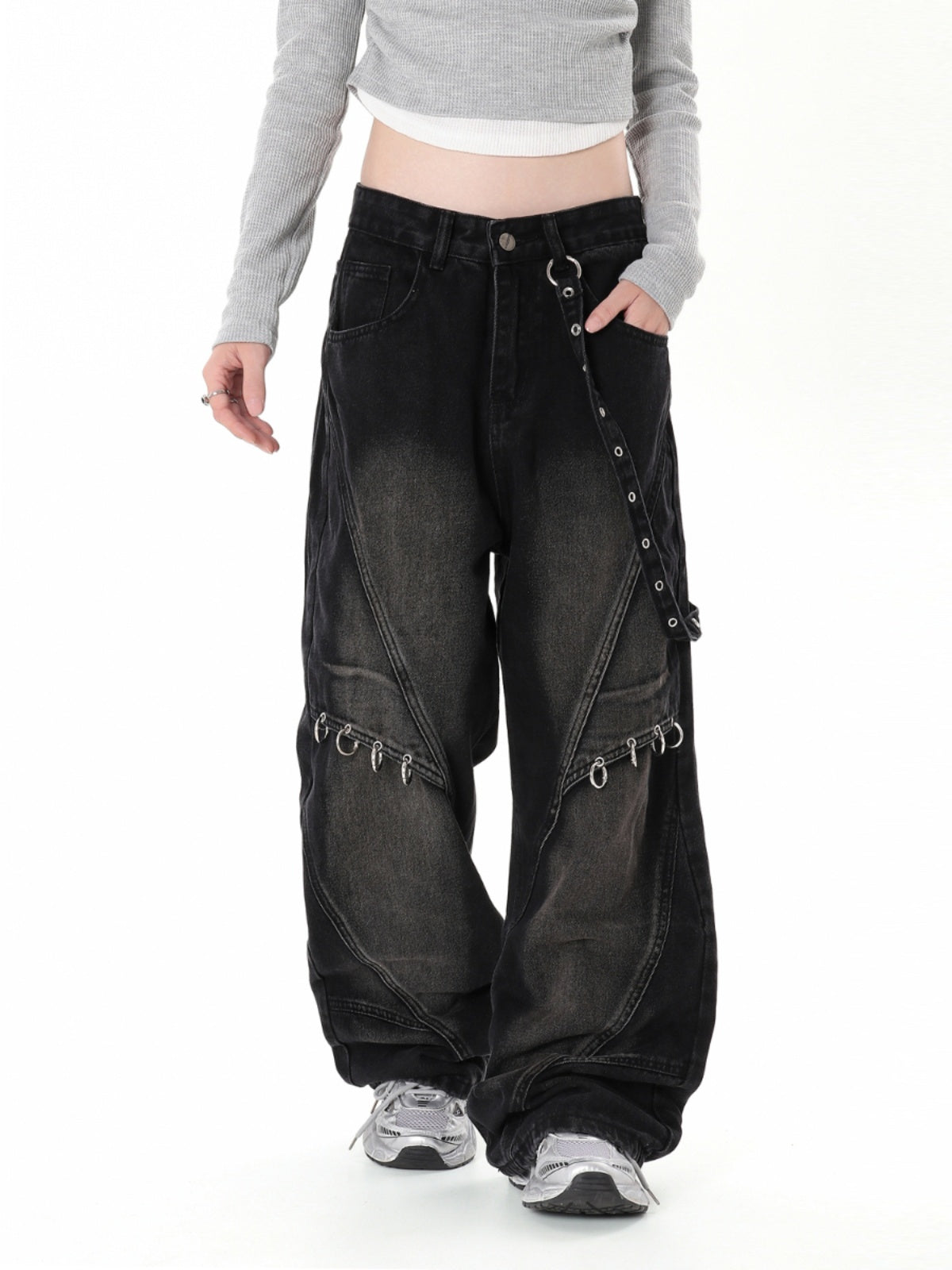 Grunge High-street Blue Jeans