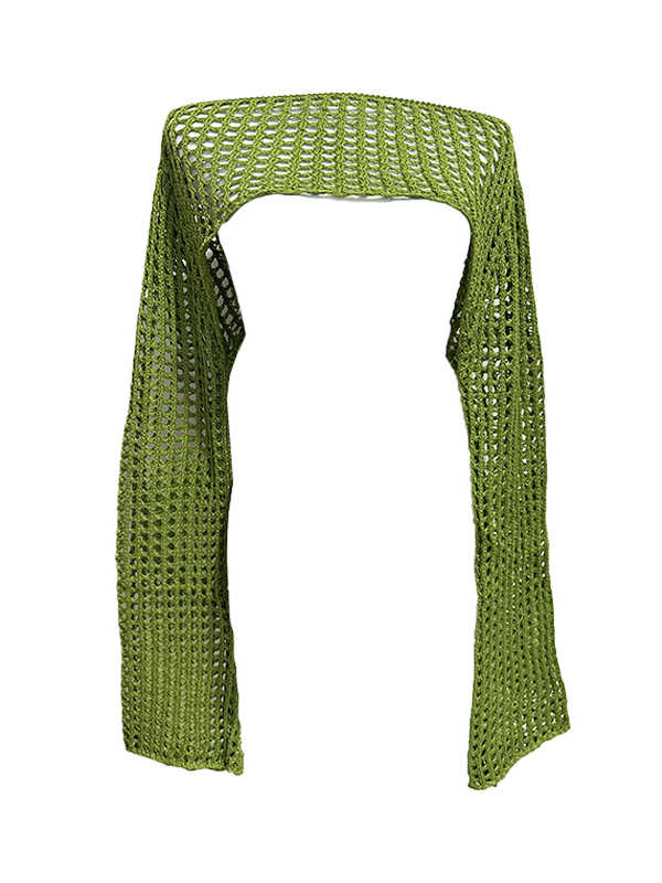 Street Mesh Hollow Knitted Blouse
