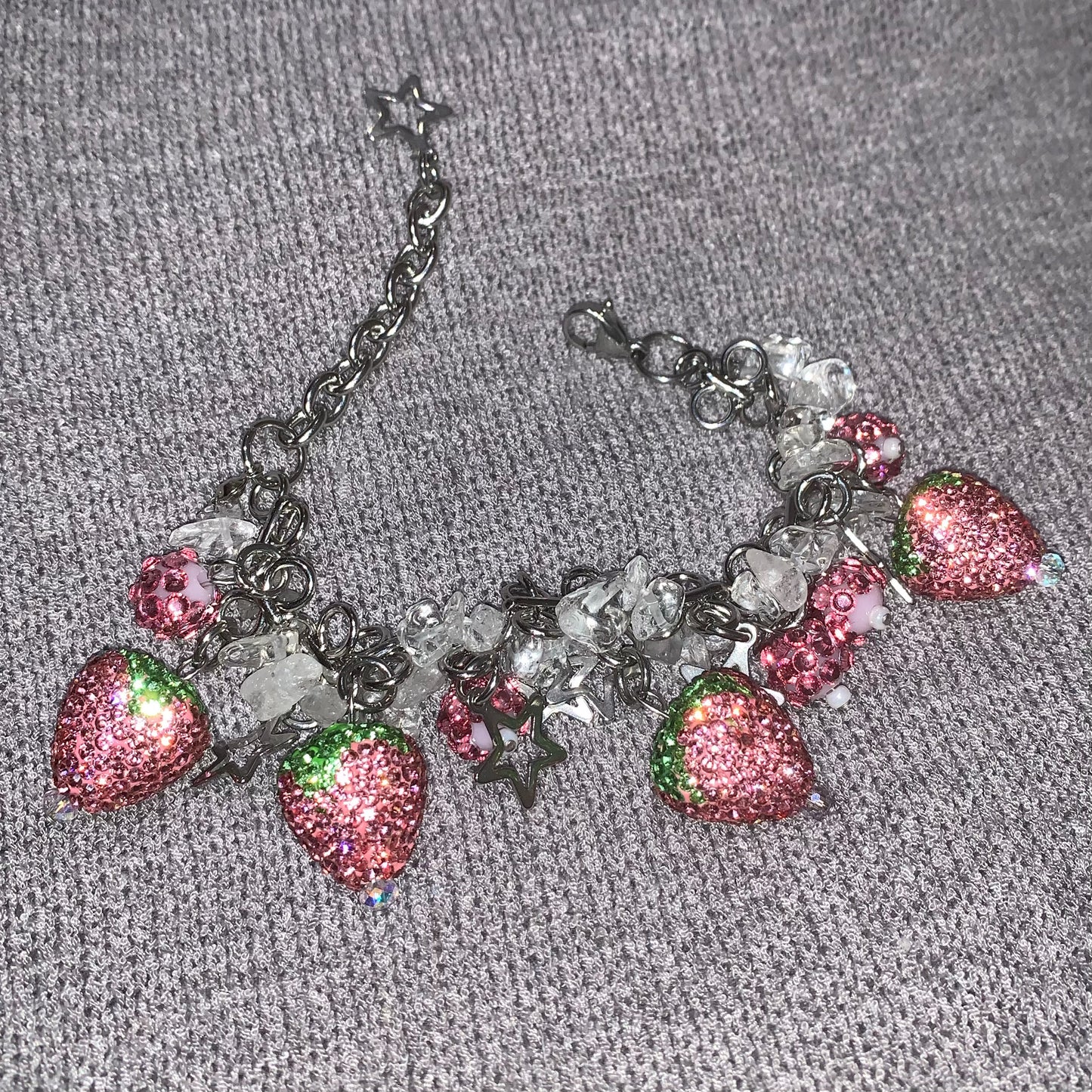 Diamond Strawberry Crystal Bracelet