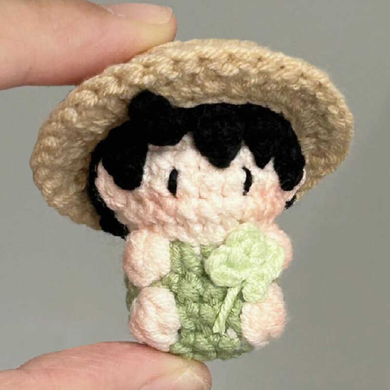 DIY wool cute strawberry pendant
