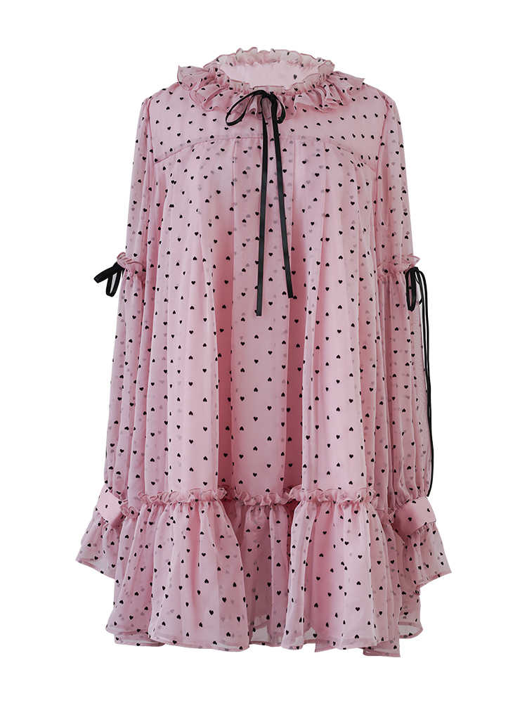 Pink Polka Dot Doll Dress