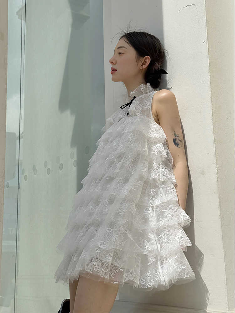 Lace Cake Bow Doll Dress
