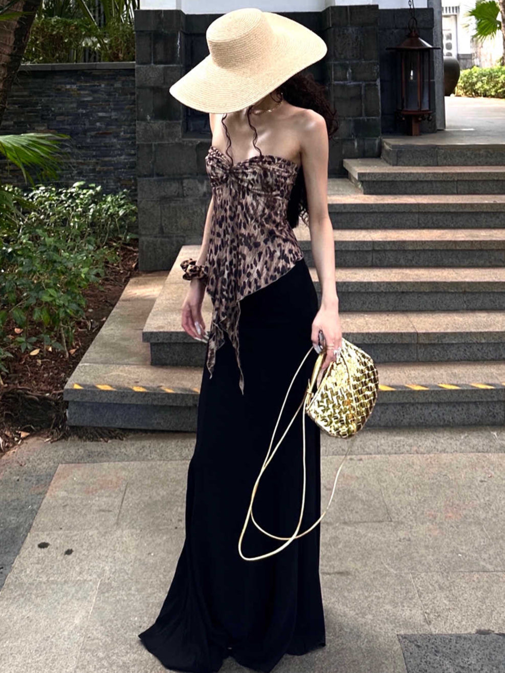Leopard Backless Tube Top