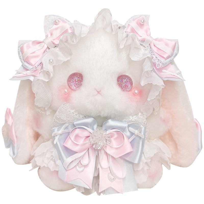 baby blue bow lolita plush rabbit bag