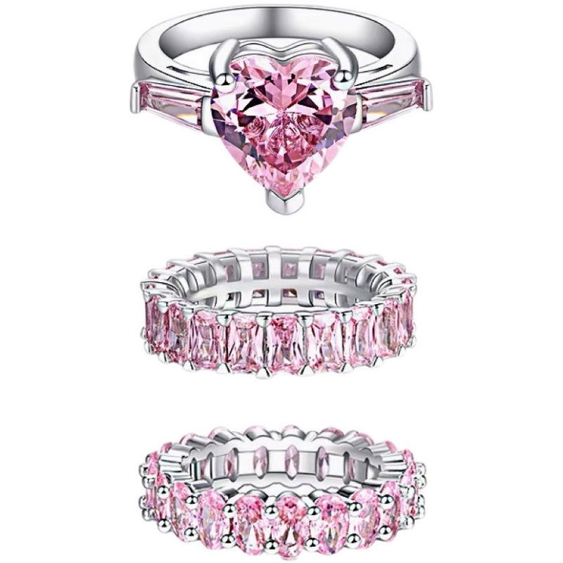 princess pink diamond kawaii ring