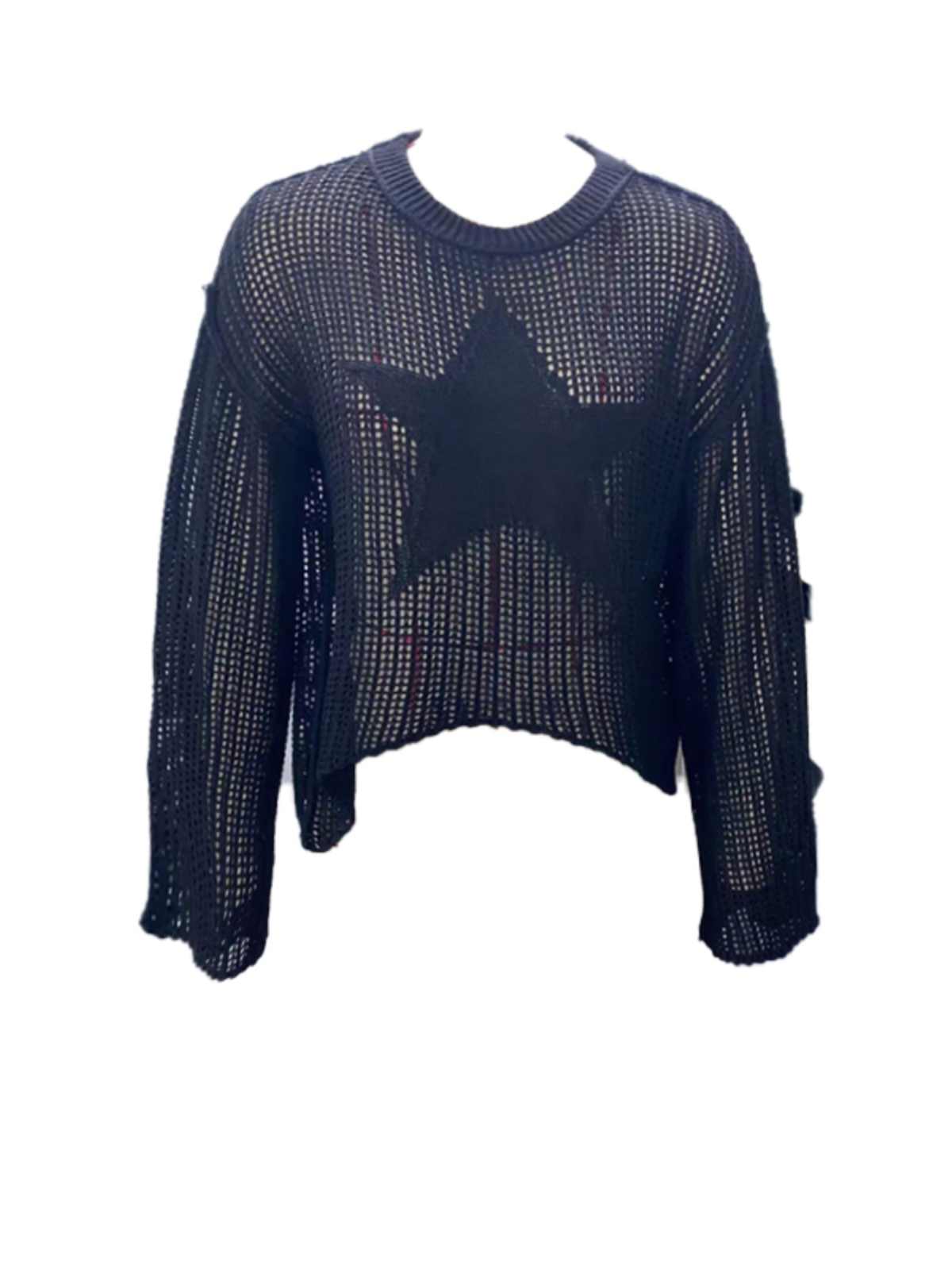 Y2K Star Hollow Knitted Blouse