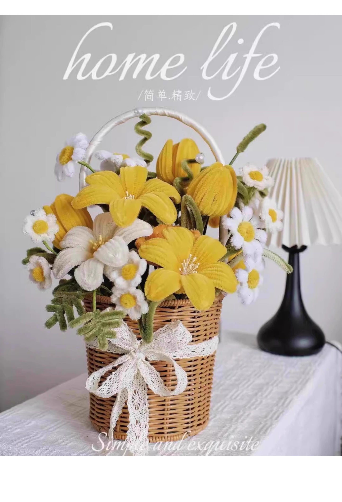 Tulip & Rose DIY Bouquet Craft Kit with Chenille Stems