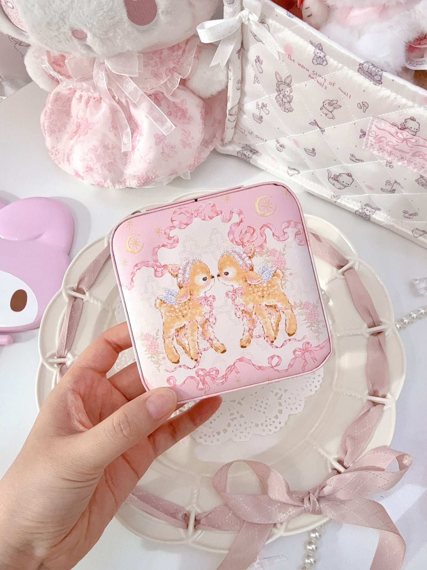 kawaii deer decoration storage box