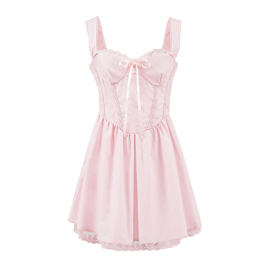 Lace Spliced Hollow Lace Dress