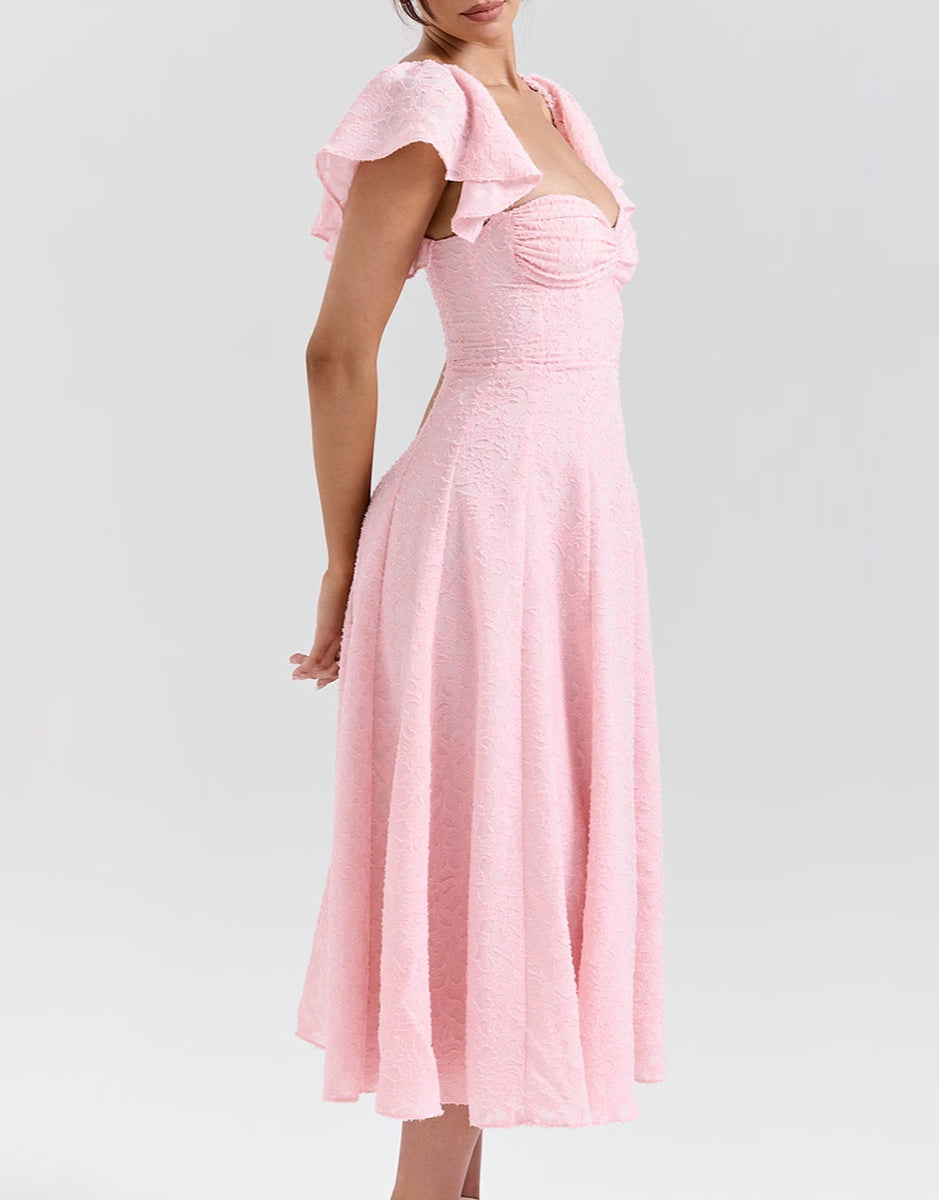 Square Neck Backless Dress