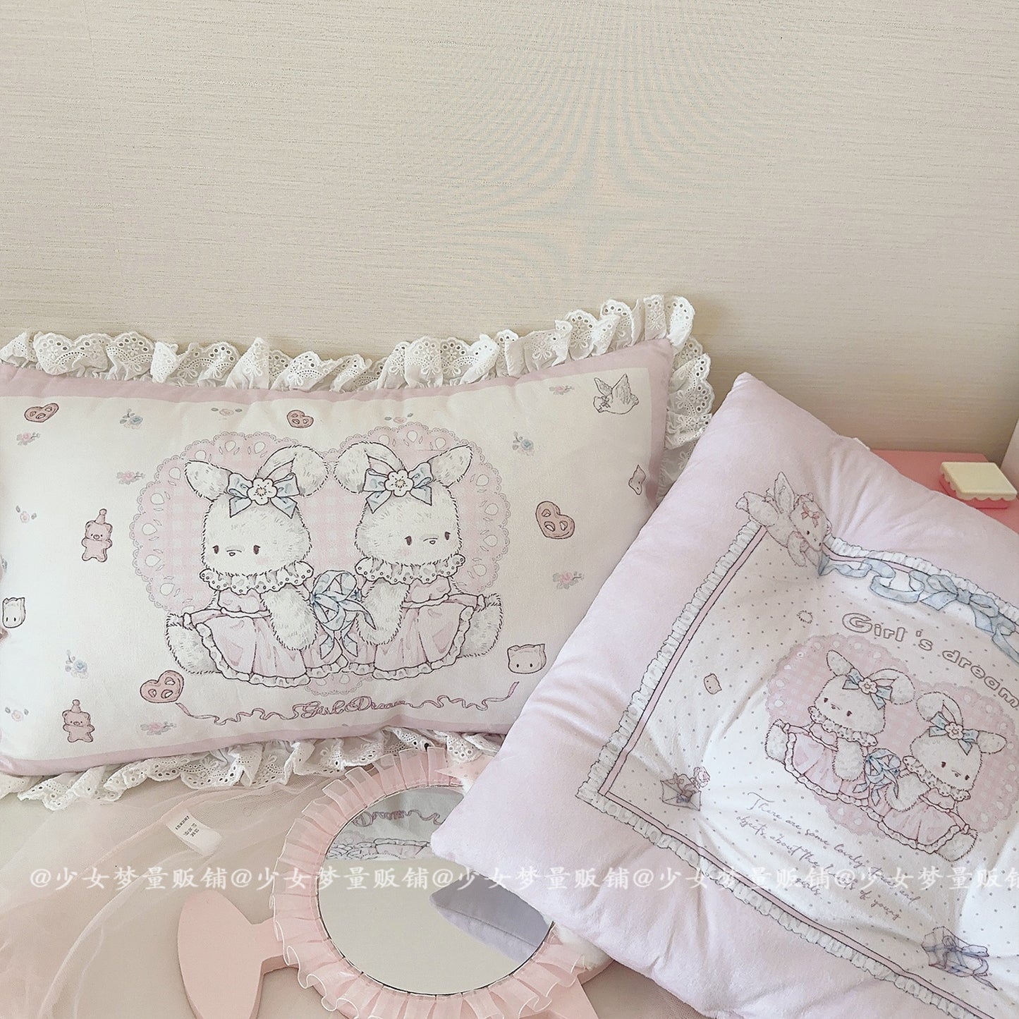 Girl's Dream Cupid Bunny Cushion
