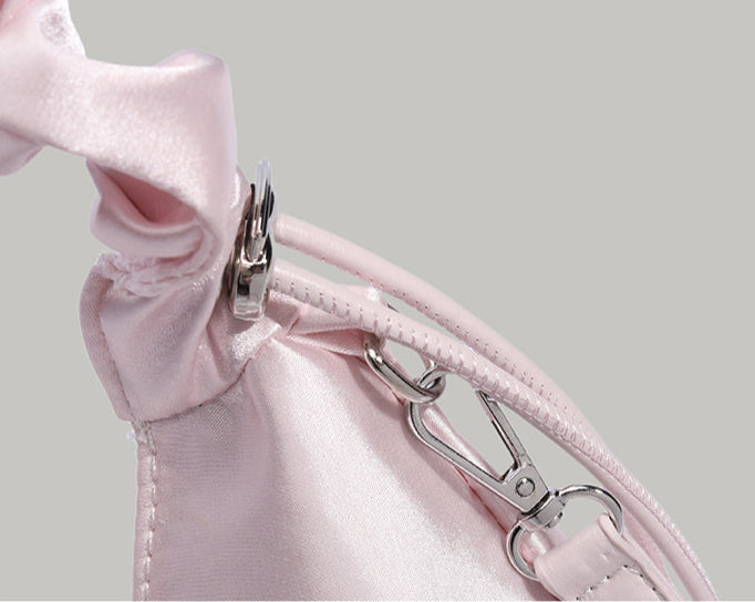 Coquette Bows Pleated Crossbody Bag