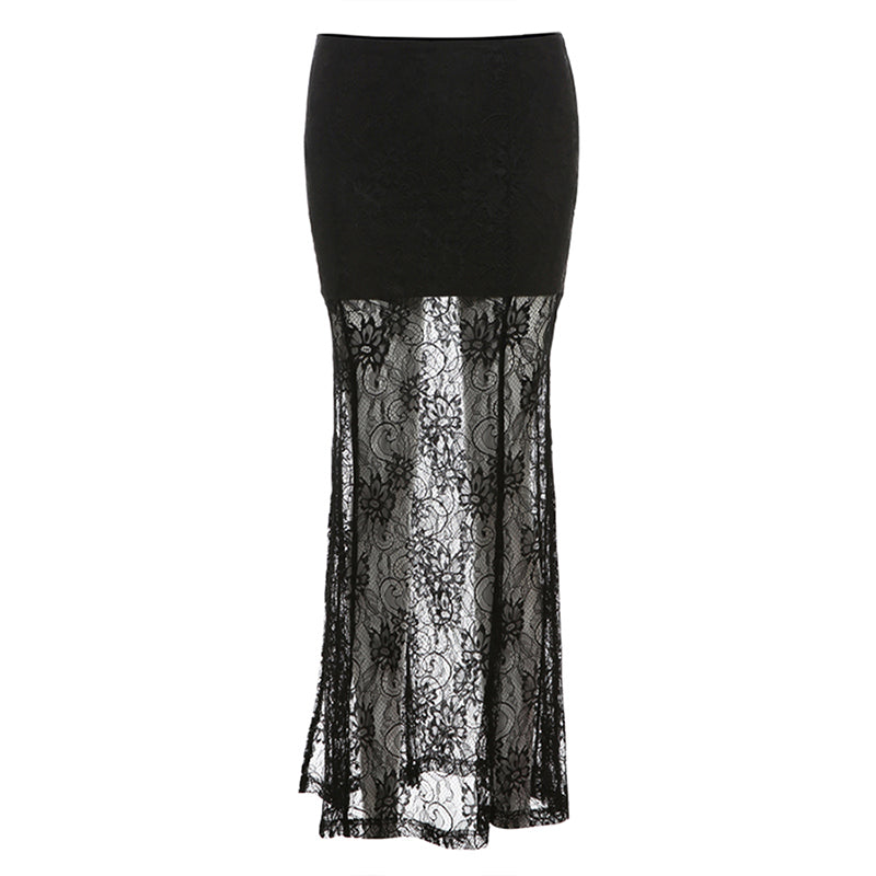 Dark Retro Lace Skirt