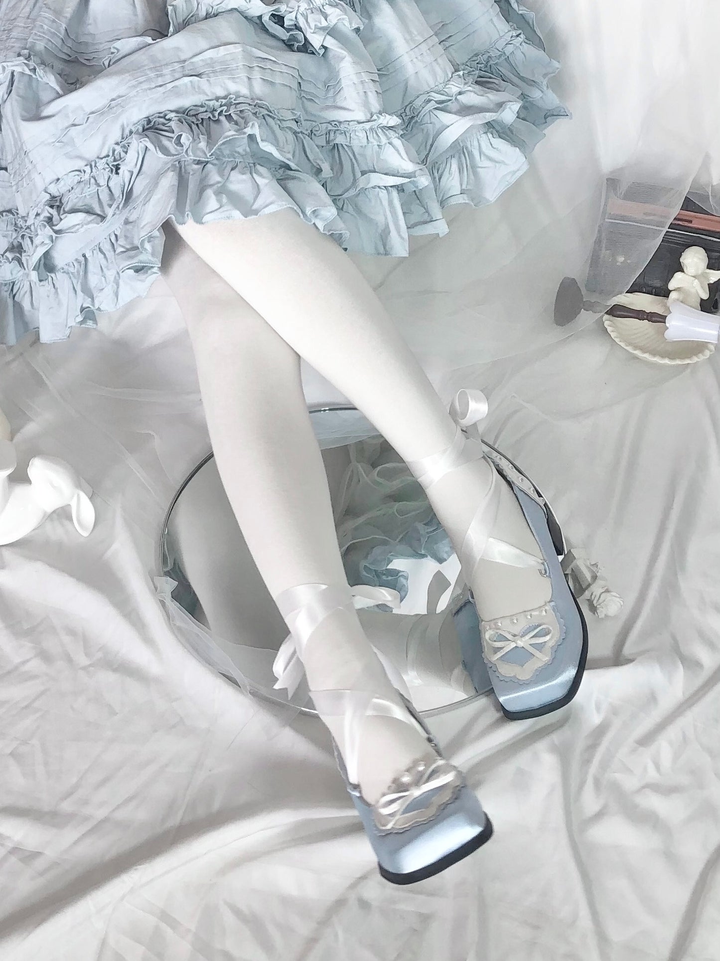 Cookies Satin Ballet Square Toe Shoes