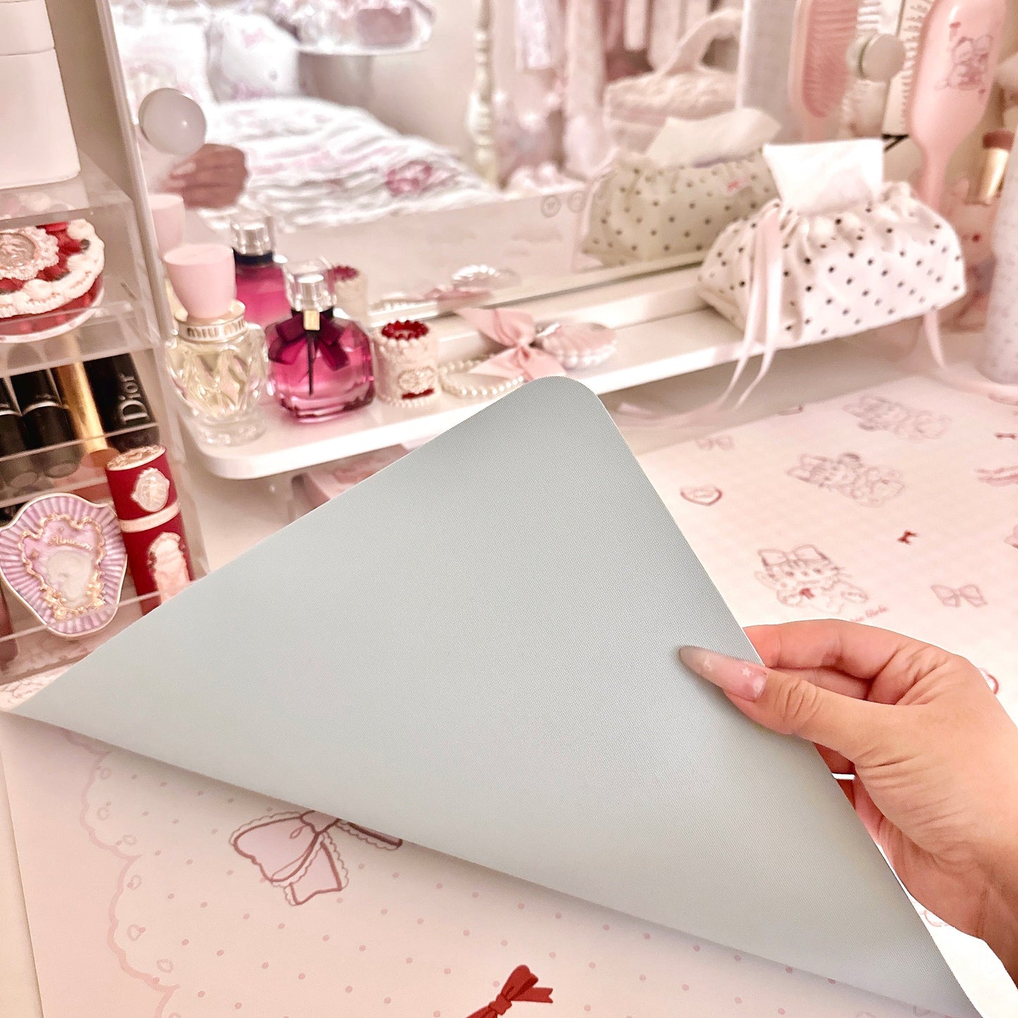 kawaii leather computer mouse pad