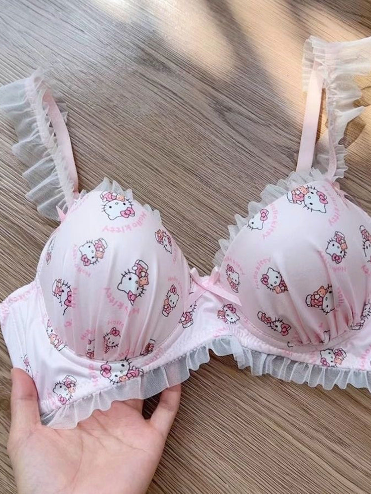 kawaii pink kitty lingerie