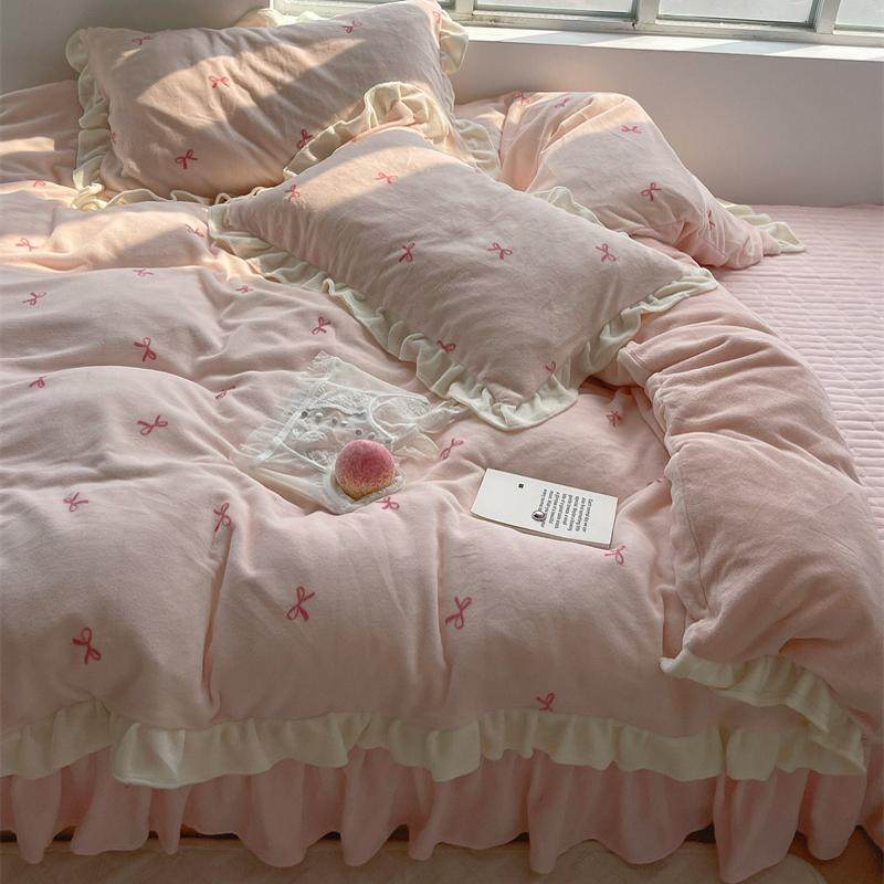 coquette bow cover sheet four-piece