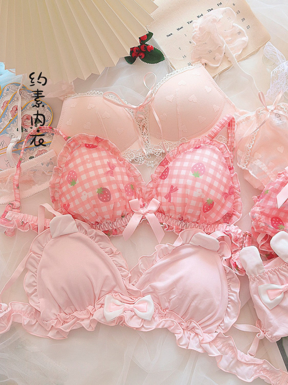 girly pink kawaii lingerie
