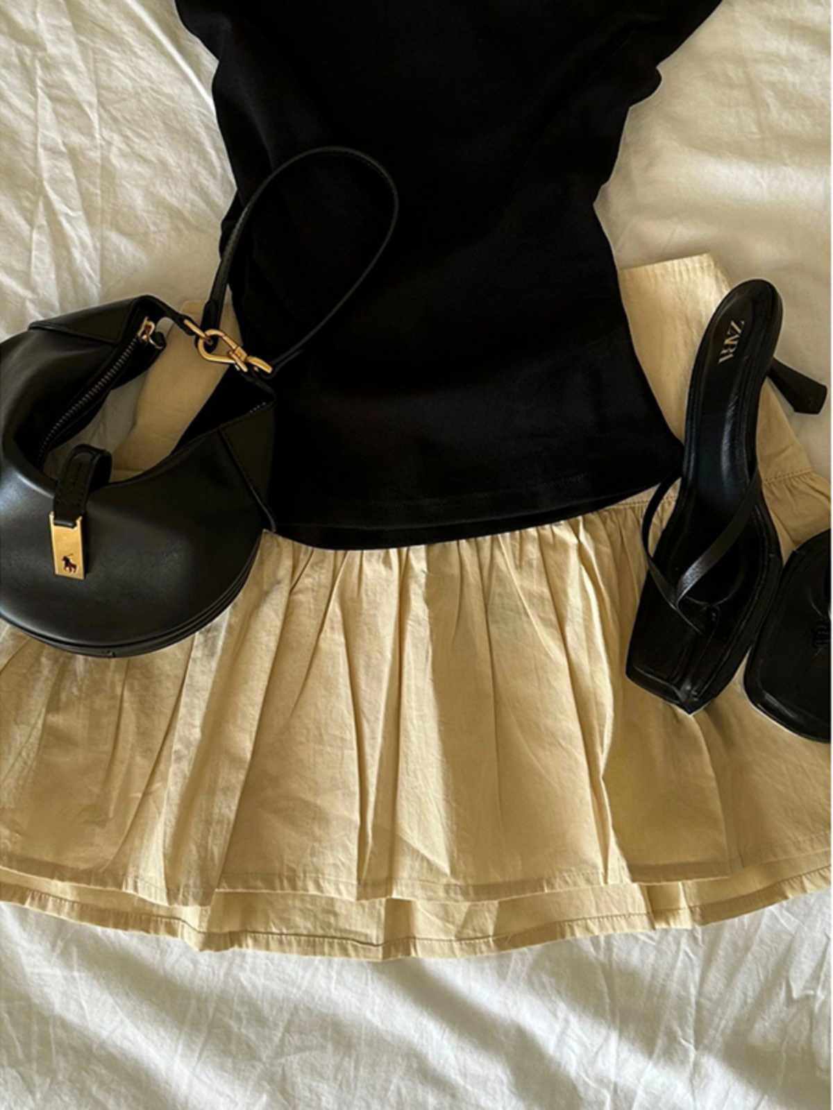 Black Irregular Camisole