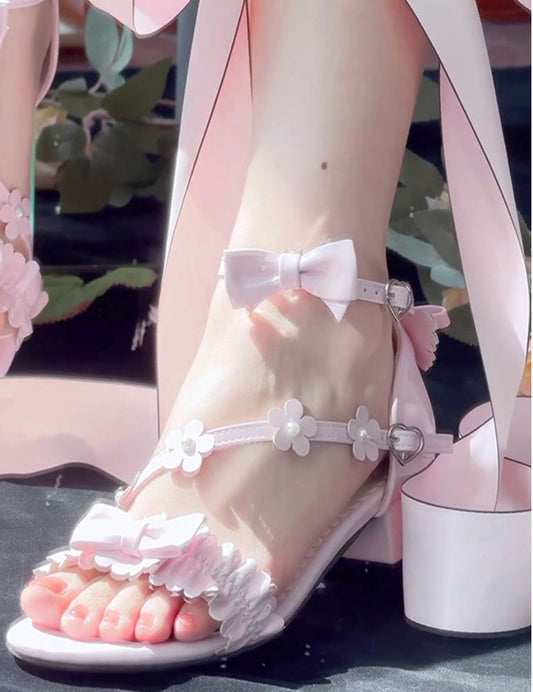 Flower One-strap Sandals