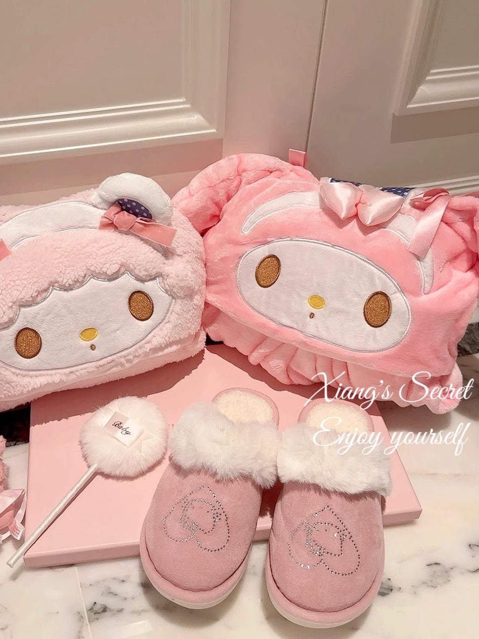 kawaii pink diamonds slippers