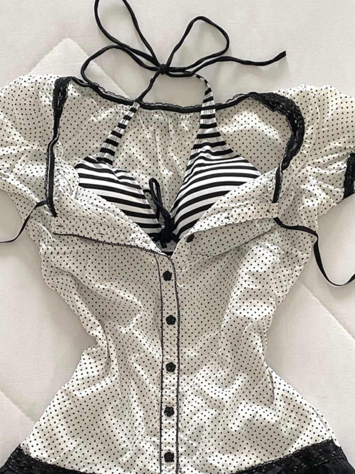 White Polka Dot Shirt