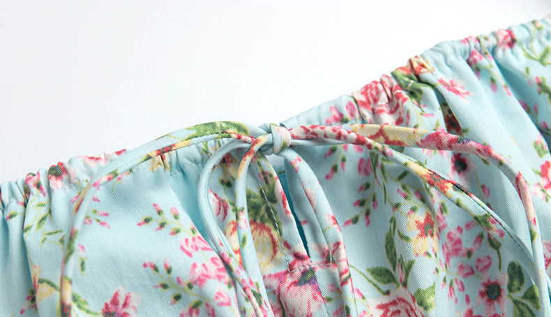 Cottage Floral Puff-sleeved Dress