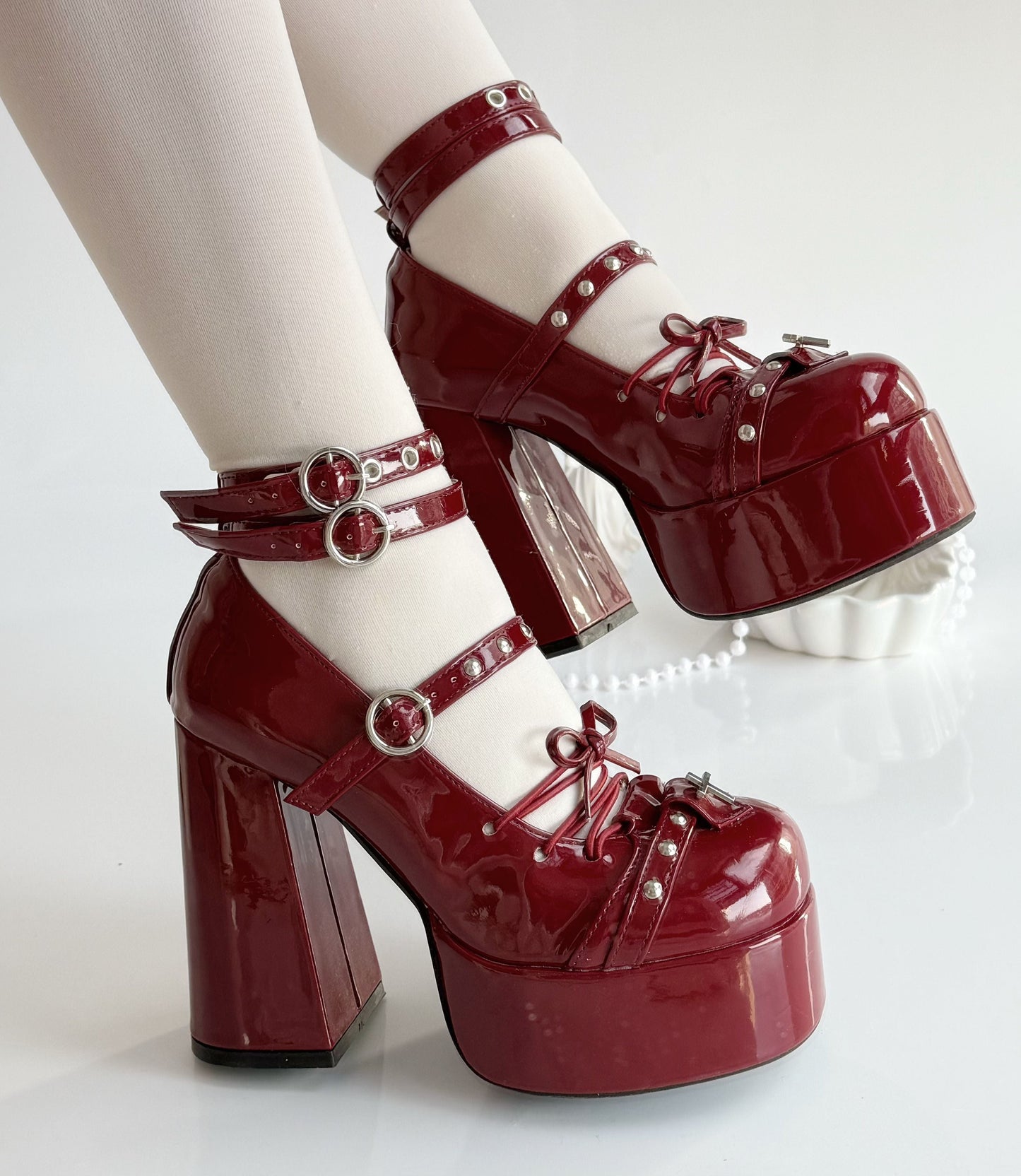 Punk Sweet Thick Heels Shoes