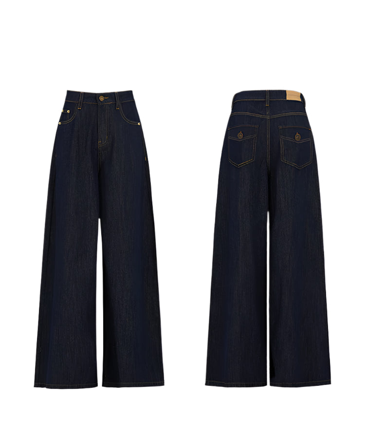 Retro Dark Blue Baggy Jeans