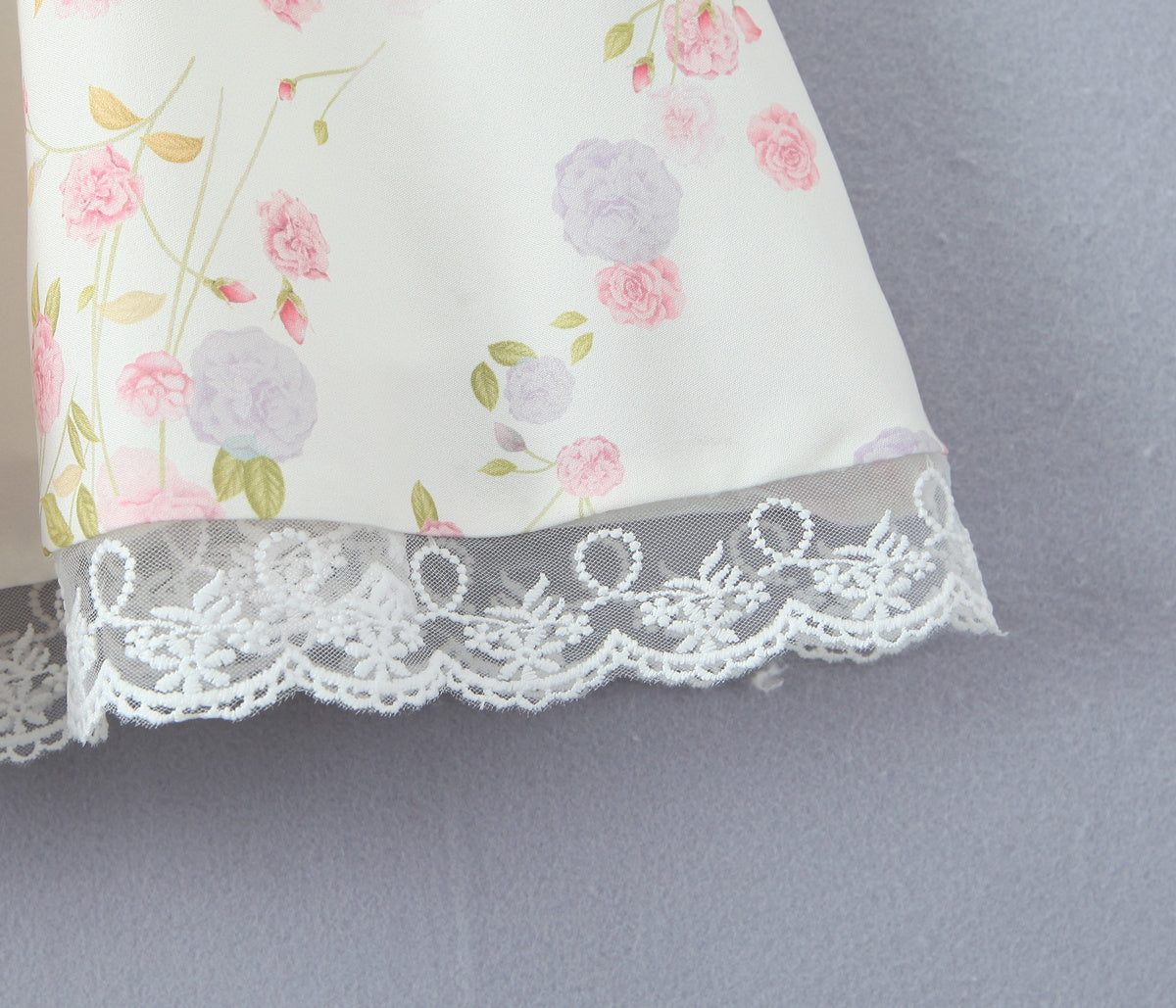 Lace Floral Waist Strap Dress