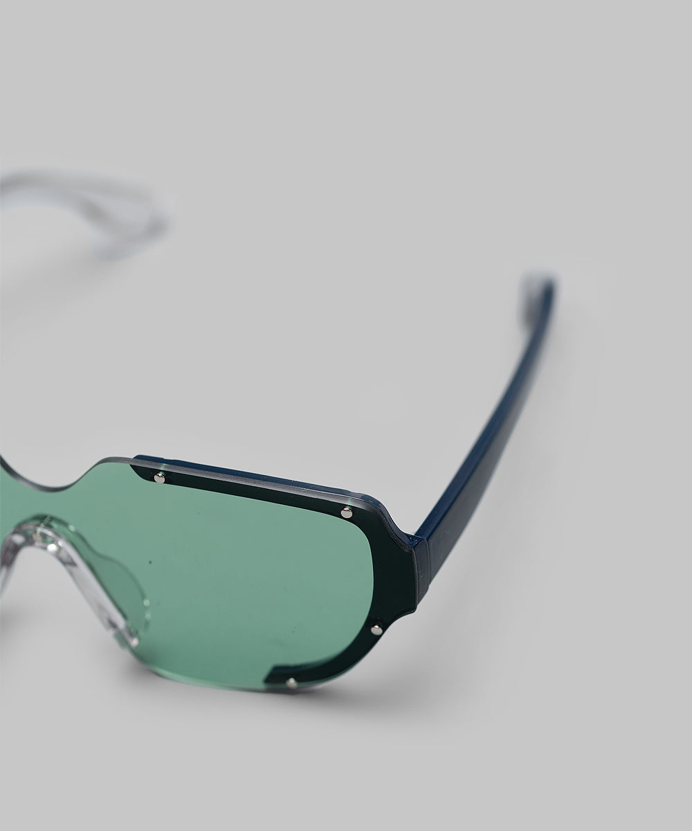 Y2K Green Asymmetrical Sunglasses