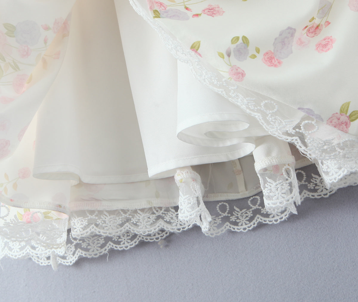 Lace Floral Waist Strap Dress