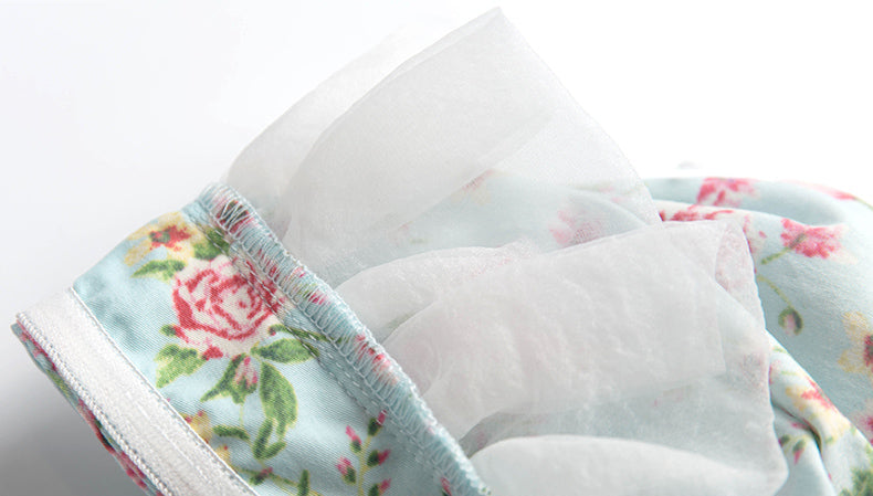 Cottage Floral Puff-sleeved Dress
