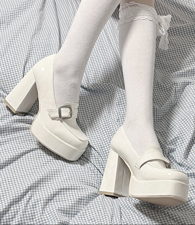 Preppy Buckle Coquette Shoes