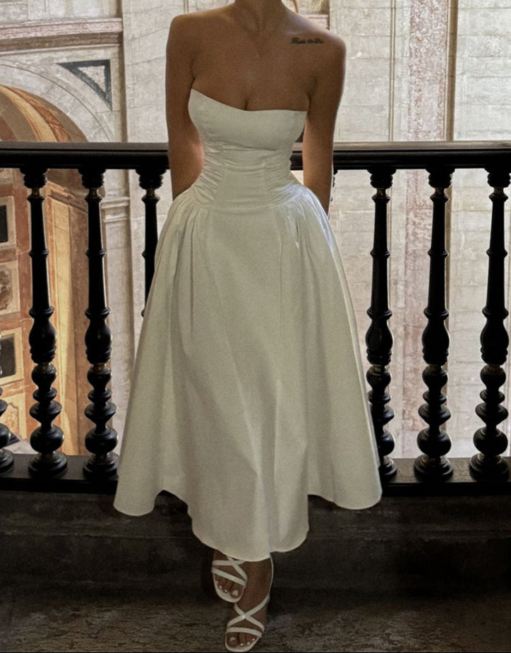 French Tube Top Corset Dress