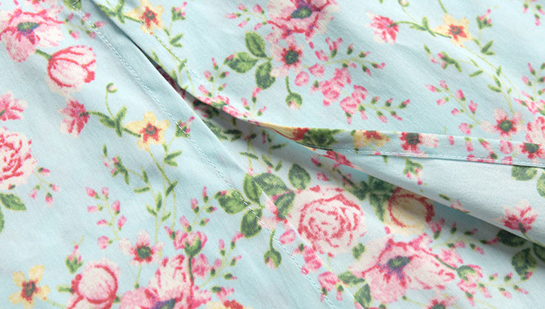 Cottage Floral Puff-sleeved Dress