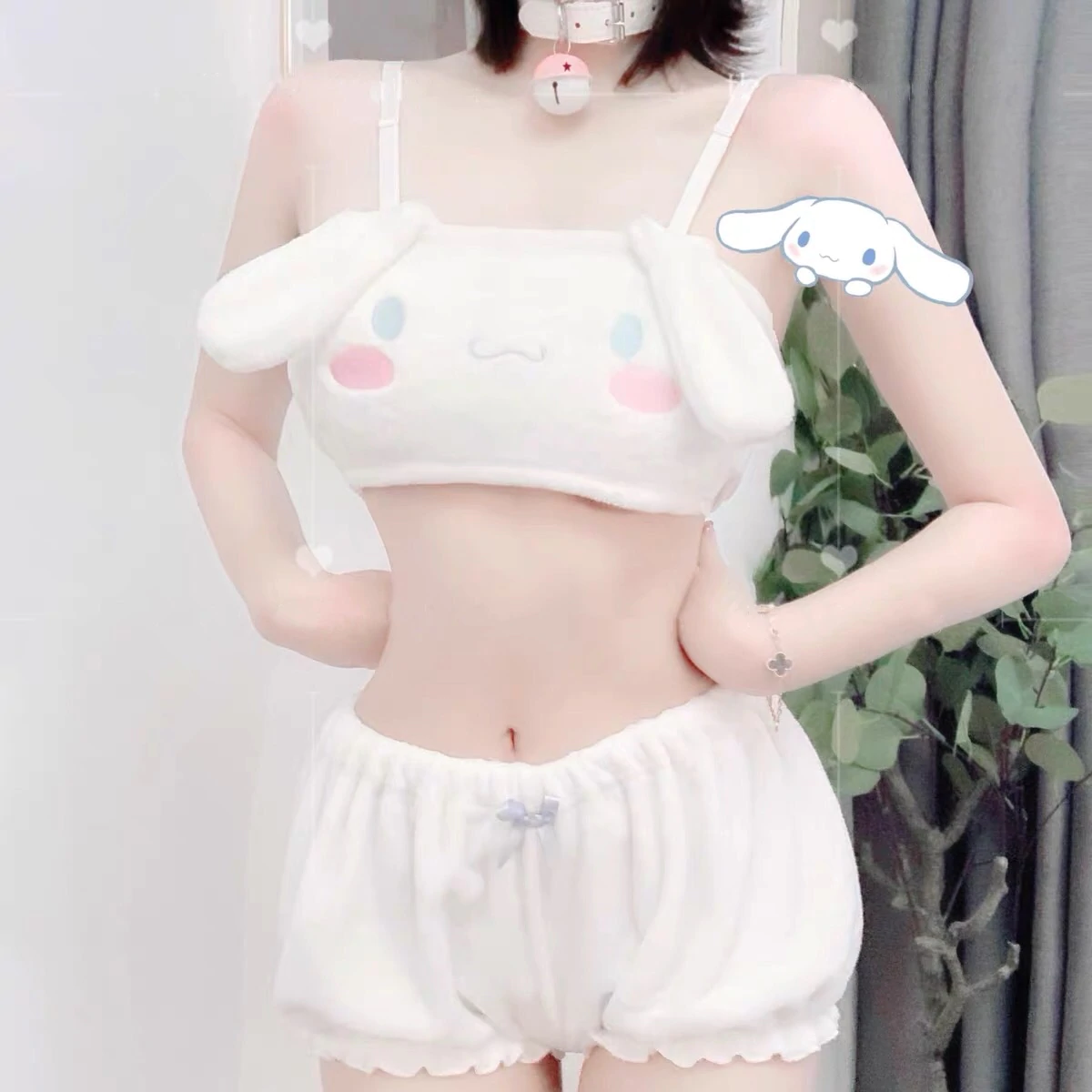 Cute big ears tube top set