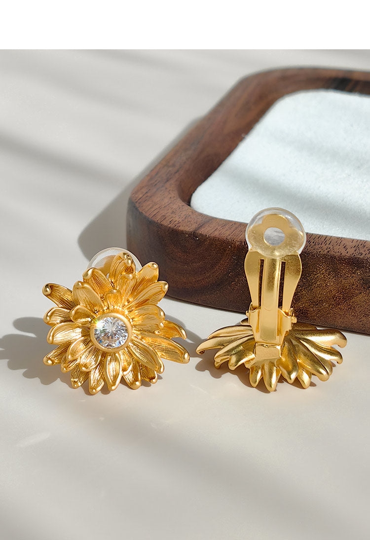 Sunflower Vintage Romantic Earrings