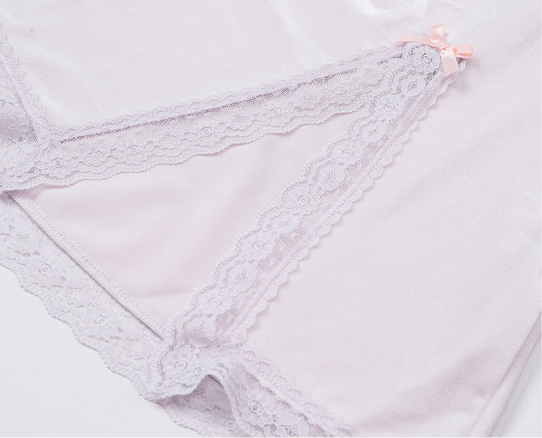 Heart Shape Velvet Suspender Nightgown