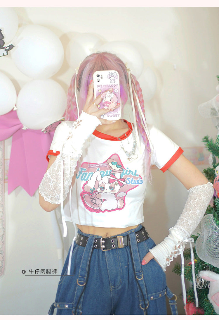 Y2K Cotton Rabbit T-shirt