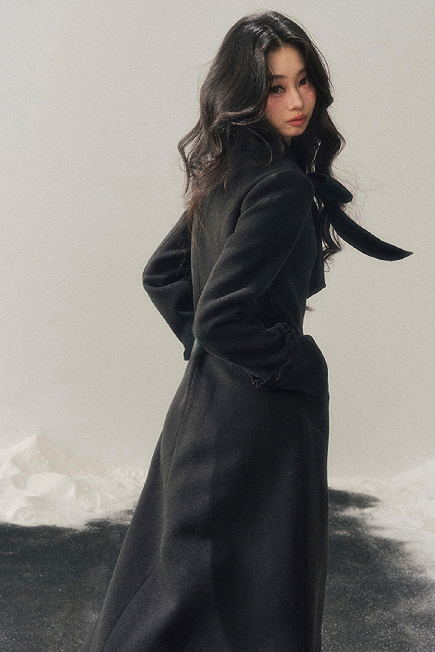 Hepburn Chic Long Coat